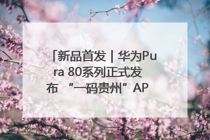 新品首发｜华为Pura 80系列正式发布 “一码贵州”APP抢先开售！